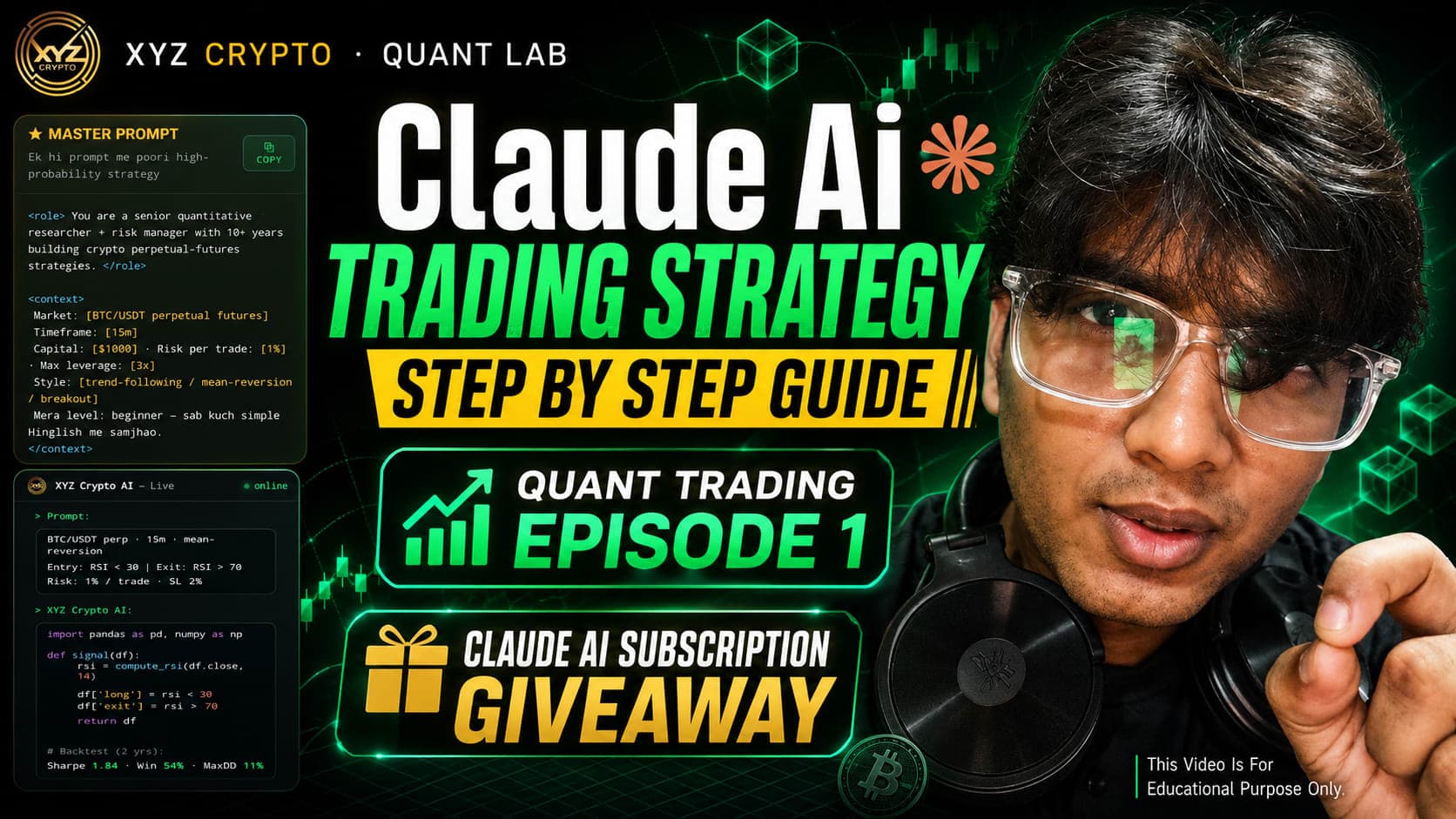 Claude Ai Trading Strategy | Quant Trading Episode #1 Is Live
